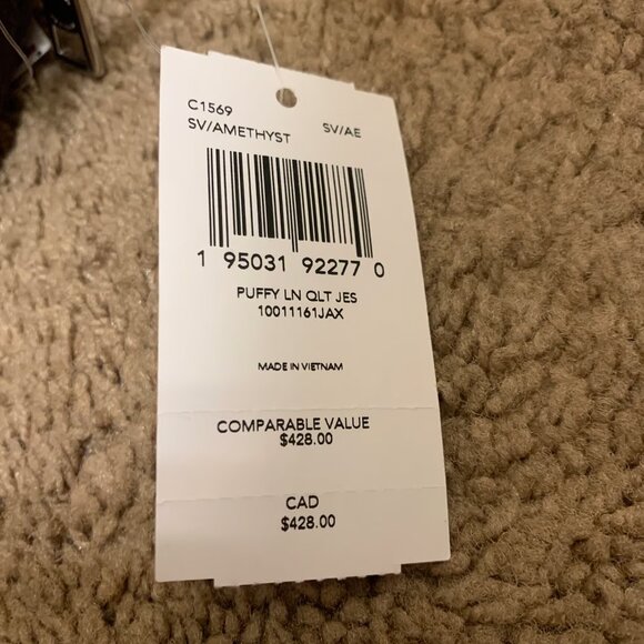 NWT Coach Puffy Linear Quilted Jes Crossbody Bag (Amethyst) - Picture 10 of 12